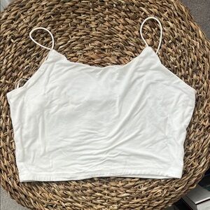Spaghetti Strap White Crop Top